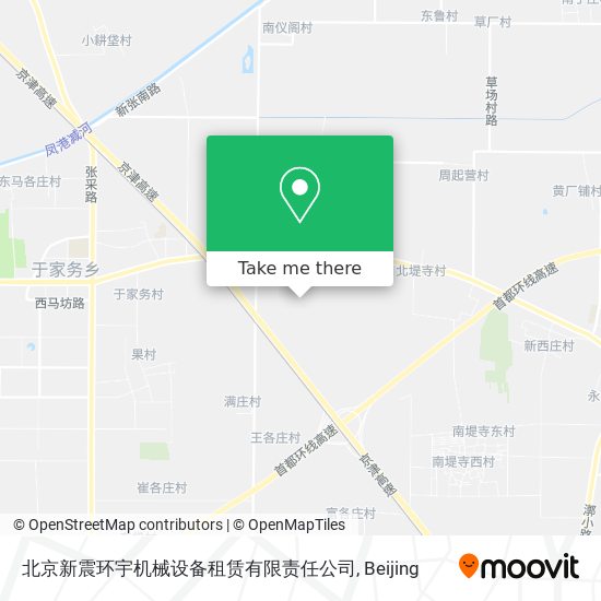 北京新震环宇机械设备租赁有限责任公司 map