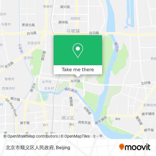 北京市顺义区人民政府 map