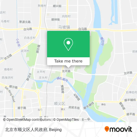北京市顺义区人民政府 map