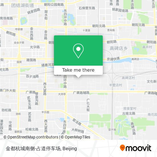 金都杭城南侧-占道停车场 map