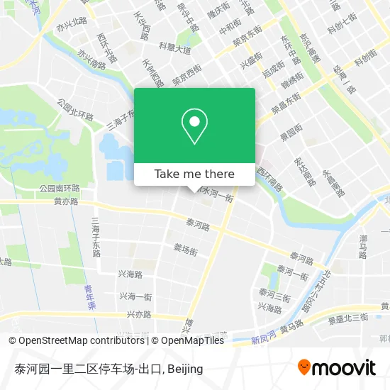 泰河园一里二区停车场-出口 map