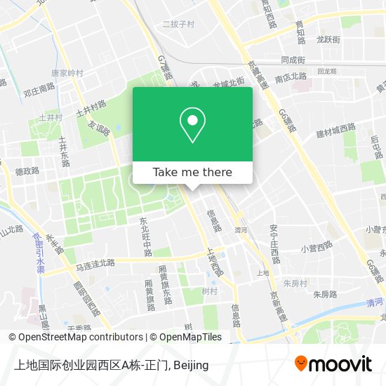 上地国际创业园西区A栋-正门 map