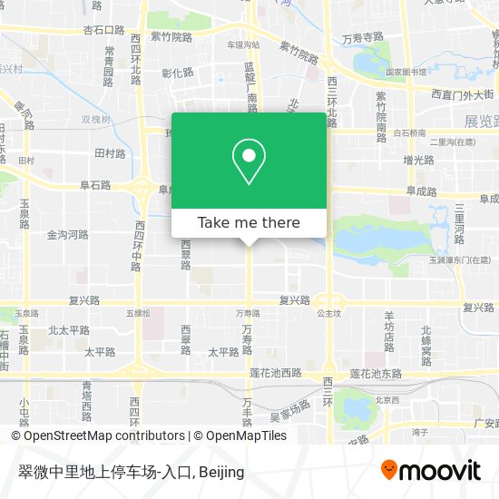 翠微中里地上停车场-入口 map