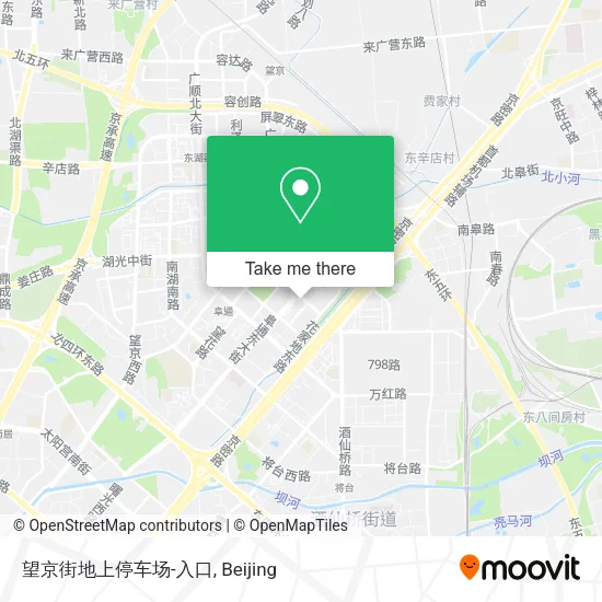 望京街地上停车场-入口 map