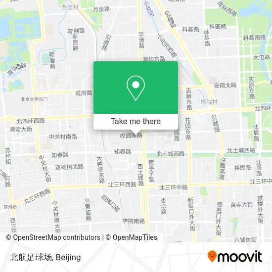 北航足球场 map
