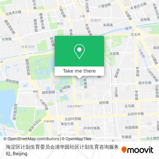 海淀区计划生育委员会清华园社区计划生育咨询服务站 map
