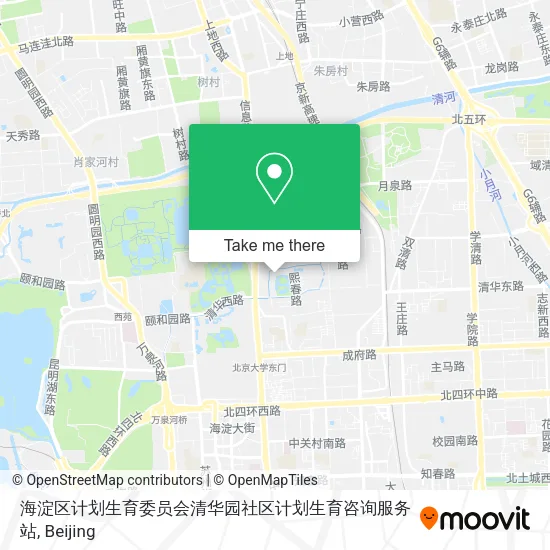 海淀区计划生育委员会清华园社区计划生育咨询服务站 map