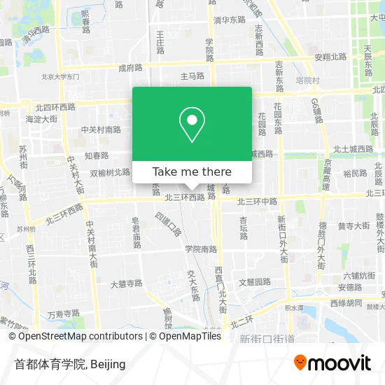 首都体育学院 map