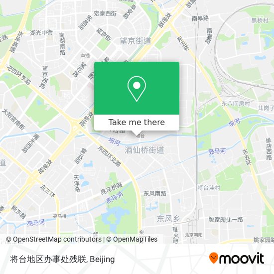 将台地区办事处残联 map