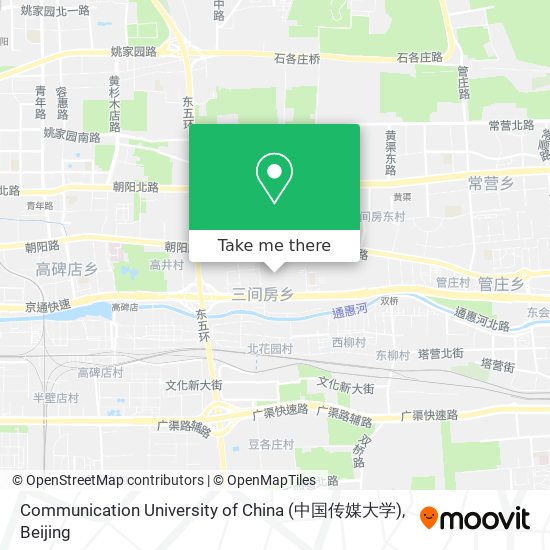 Communication University of China (中国传媒大学) map