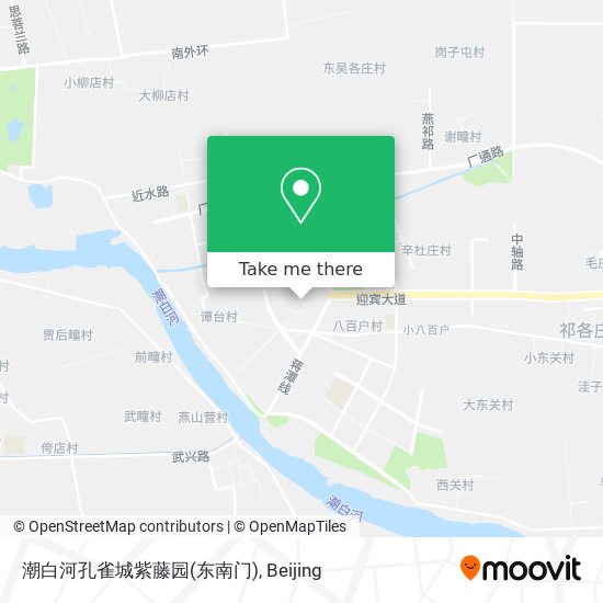 潮白河孔雀城紫藤园(东南门) map