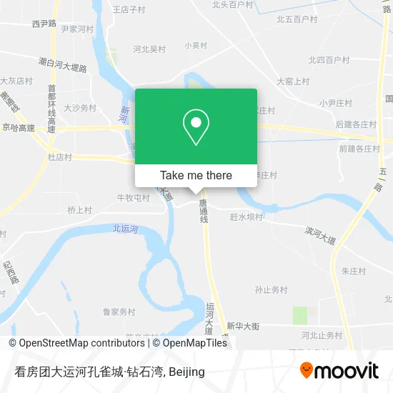 看房团大运河孔雀城·钻石湾 map