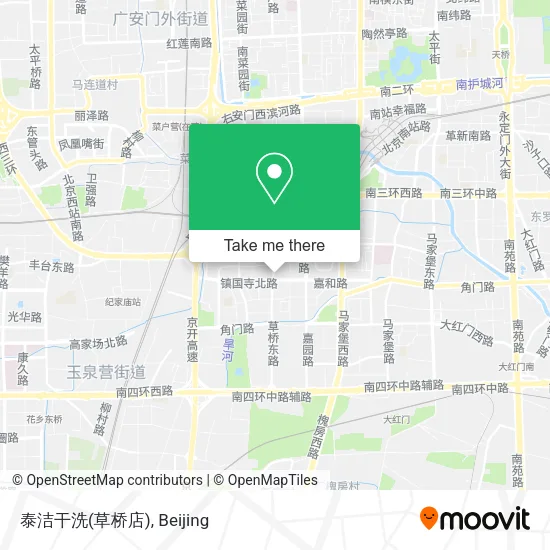 泰洁干洗(草桥店) map