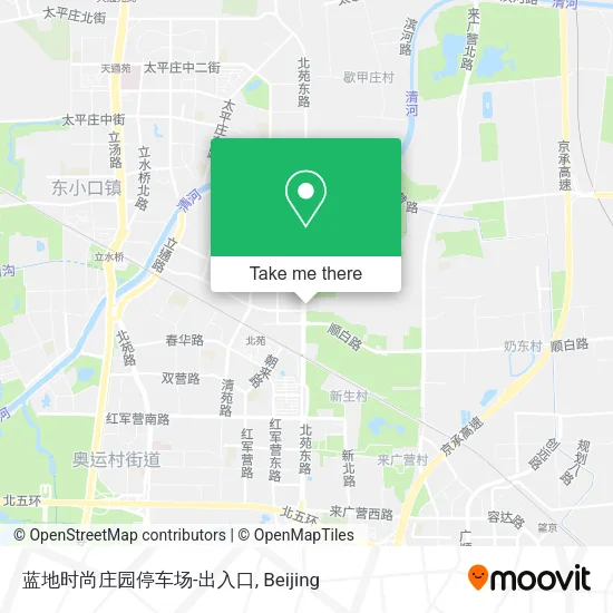 蓝地时尚庄园停车场-出入口 map