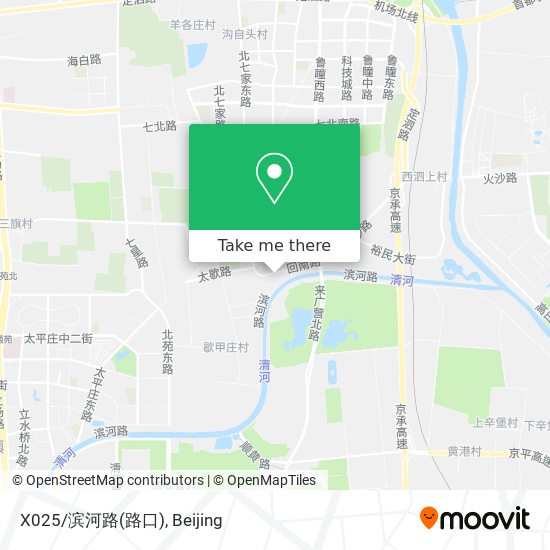 X025/滨河路(路口) map