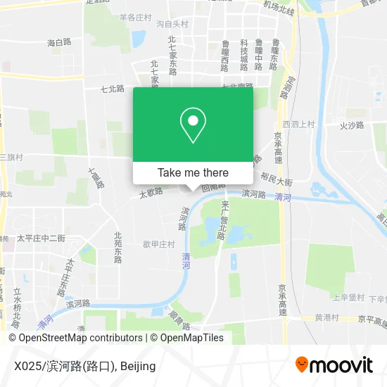 X025/滨河路(路口) map