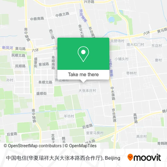 中国电信(华夏瑞祥大兴大张本路西合作厅) map