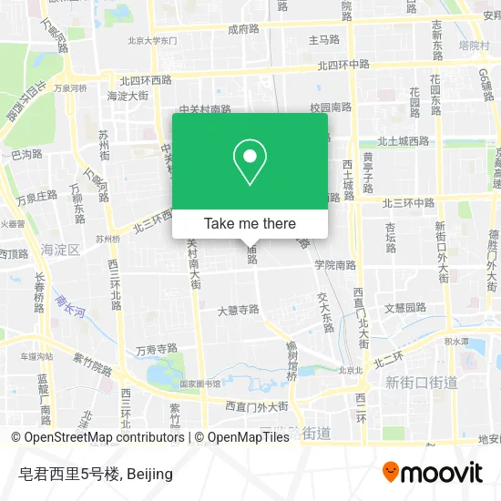 皂君西里5号楼 map