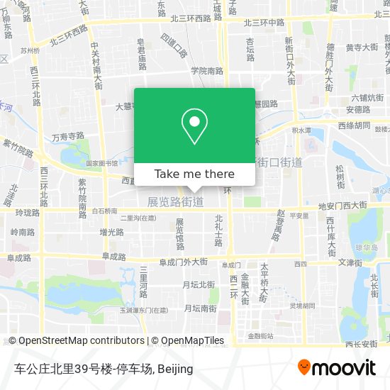 车公庄北里39号楼-停车场 map