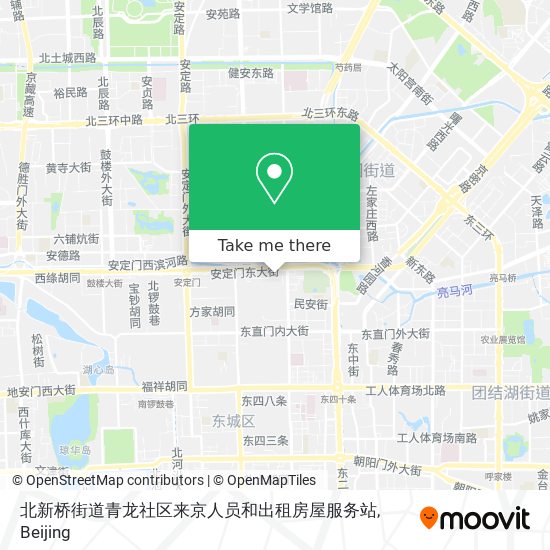 北新桥街道青龙社区来京人员和出租房屋服务站 map