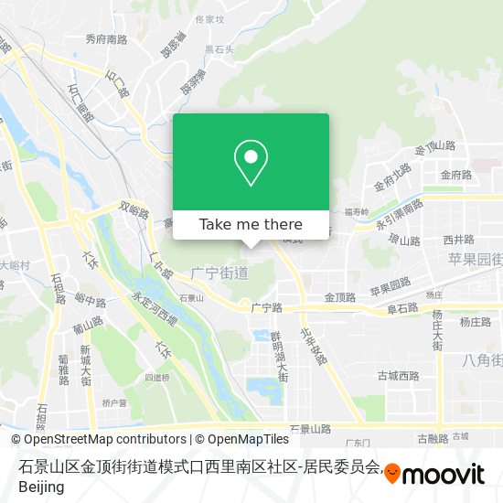 石景山区金顶街街道模式口西里南区社区-居民委员会 map