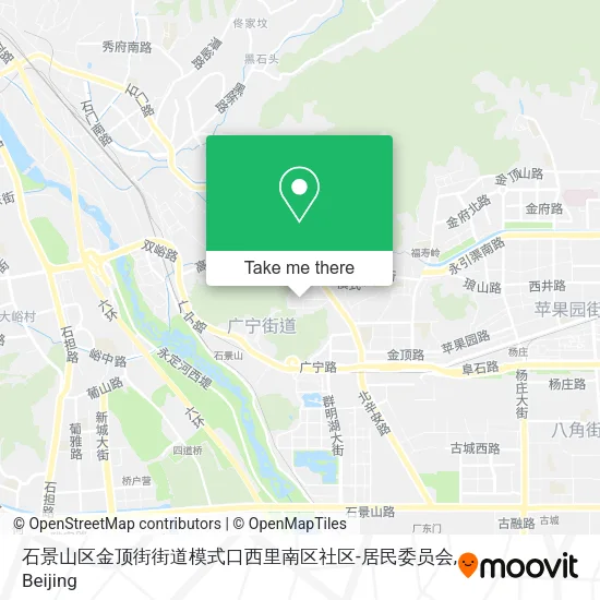 石景山区金顶街街道模式口西里南区社区-居民委员会 map