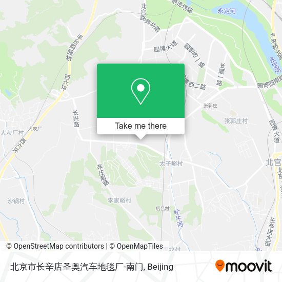北京市长辛店圣奥汽车地毯厂-南门 map