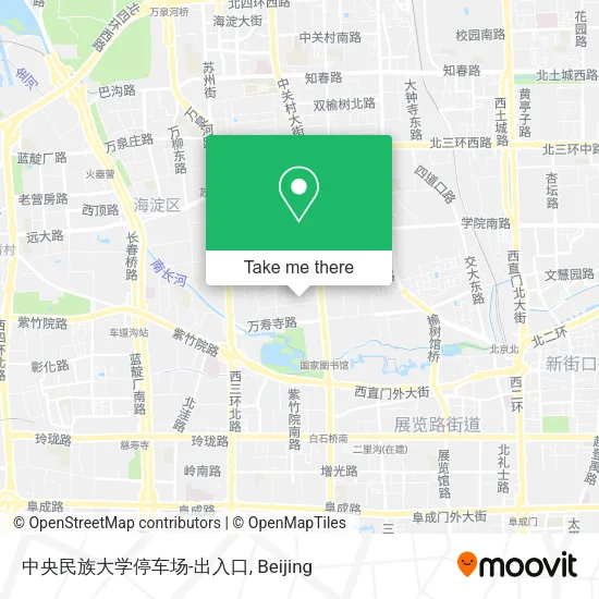 中央民族大学停车场-出入口 map