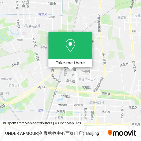 UNDER ARMOUR(荟聚购物中心西红门店) map