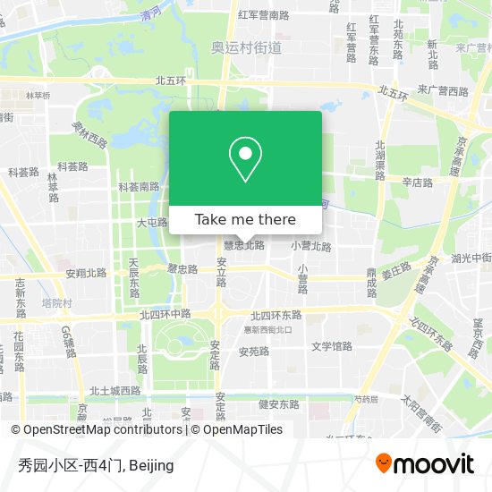 秀园小区-西4门 map