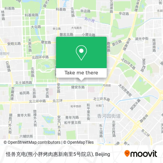 怪兽充电(熊小胖烤肉惠新南里5号院店) map