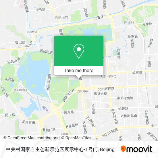 中关村国家自主创新示范区展示中心-1号门 map
