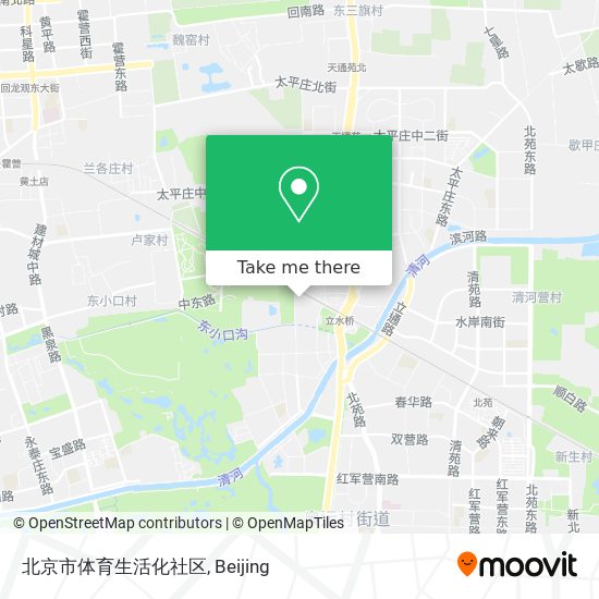 北京市体育生活化社区 map