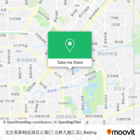 北京美家精品酒店公寓(三元桥九都汇店) map