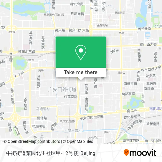 牛街街道菜园北里社区甲-12号楼 map