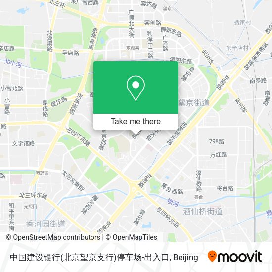 中国建设银行(北京望京支行)停车场-出入口 map