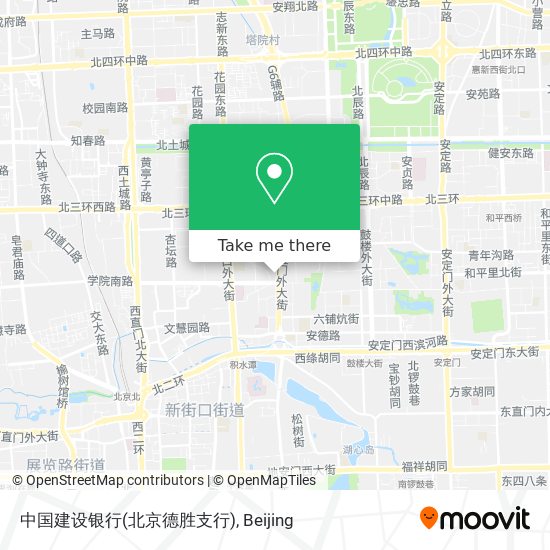 中国建设银行(北京德胜支行) map