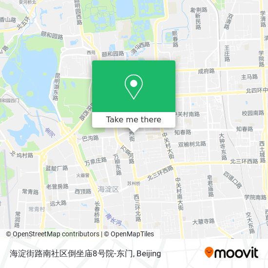 海淀街路南社区倒坐庙8号院-东门 map