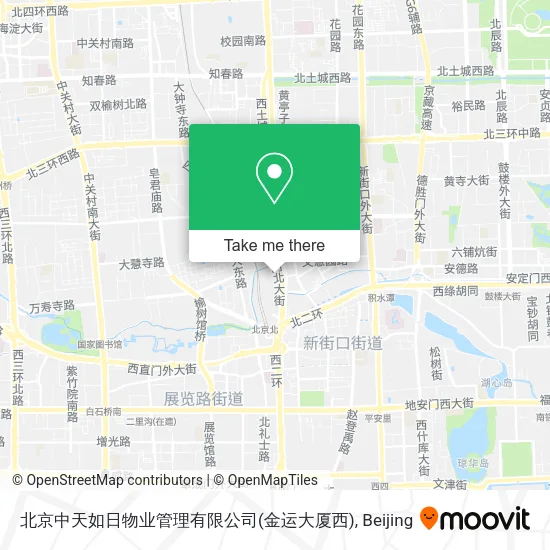 北京中天如日物业管理有限公司(金运大厦西) map