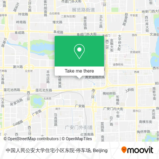 中国人民公安大学住宅小区东院-停车场 map