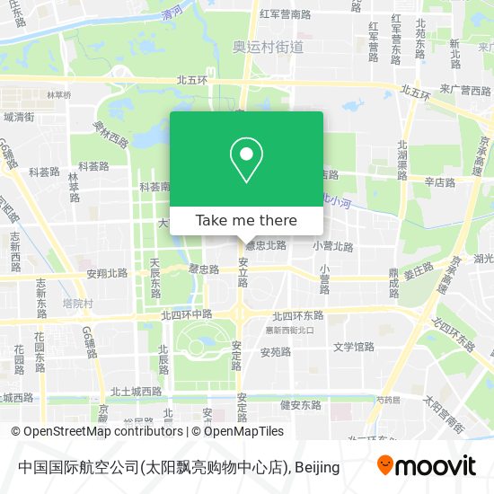 中国国际航空公司(太阳飘亮购物中心店) map
