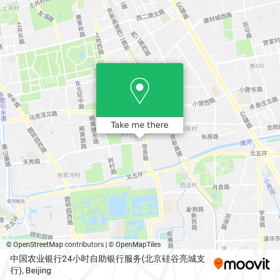 中国农业银行24小时自助银行服务(北京硅谷亮城支行) map