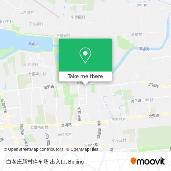 白各庄新村停车场-出入口 map