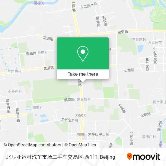 北辰亚运村汽车市场二手车交易区-西1门 map