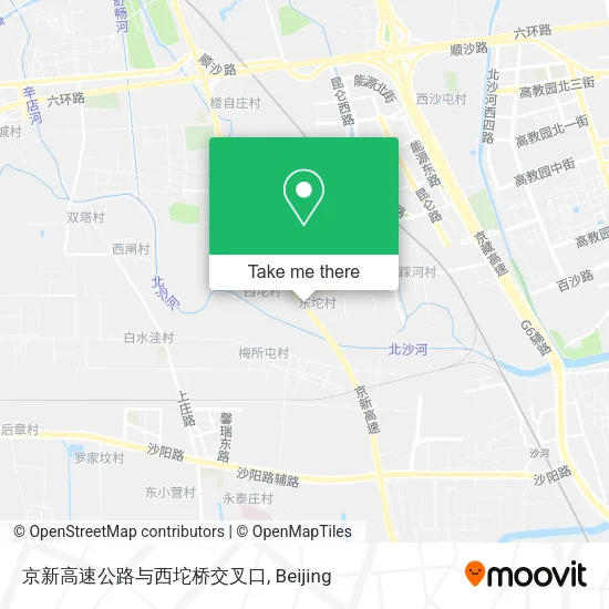 京新高速公路与西坨桥交叉口 map