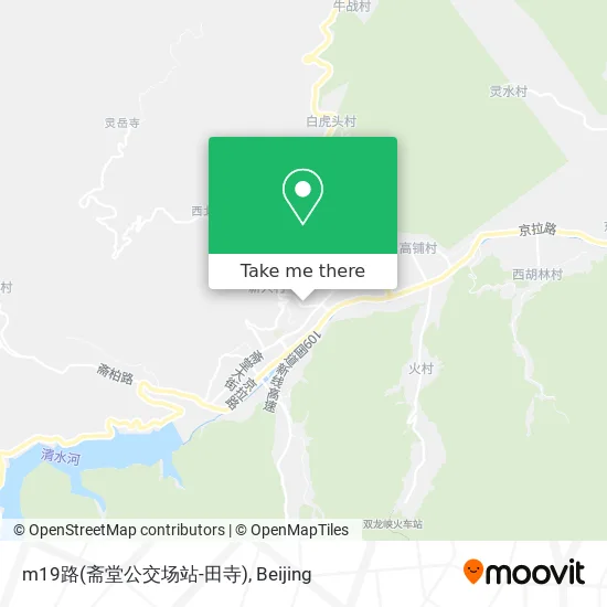 m19路(斋堂公交场站-田寺) map