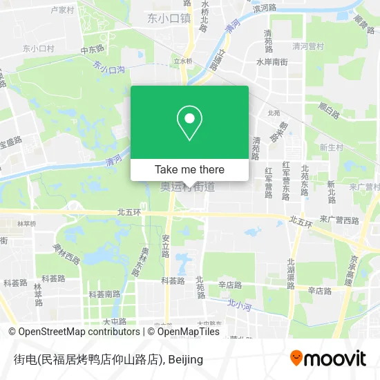 街电(民福居烤鸭店仰山路店) map