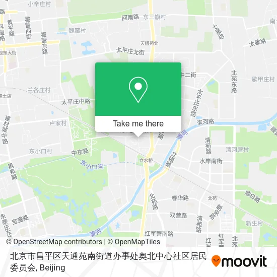 北京市昌平区天通苑南街道办事处奥北中心社区居民委员会 map