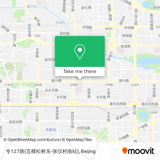 专127路(五棵松桥东-张仪村南站) map