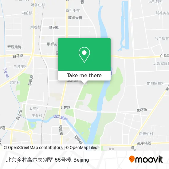 北京乡村高尔夫别墅-55号楼 map